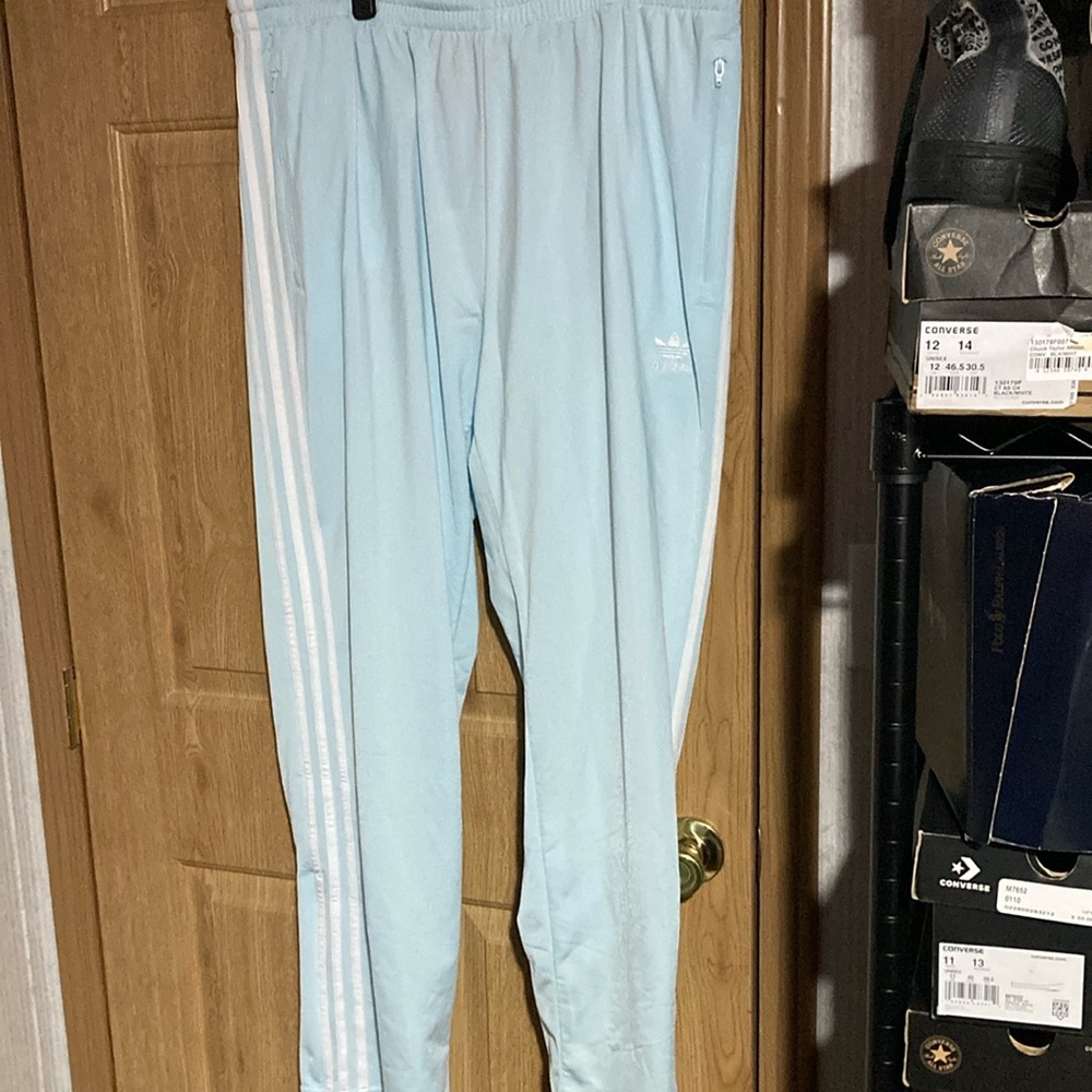 Men’s Adidas jogging pants. Pastel green. Size 2 XL.